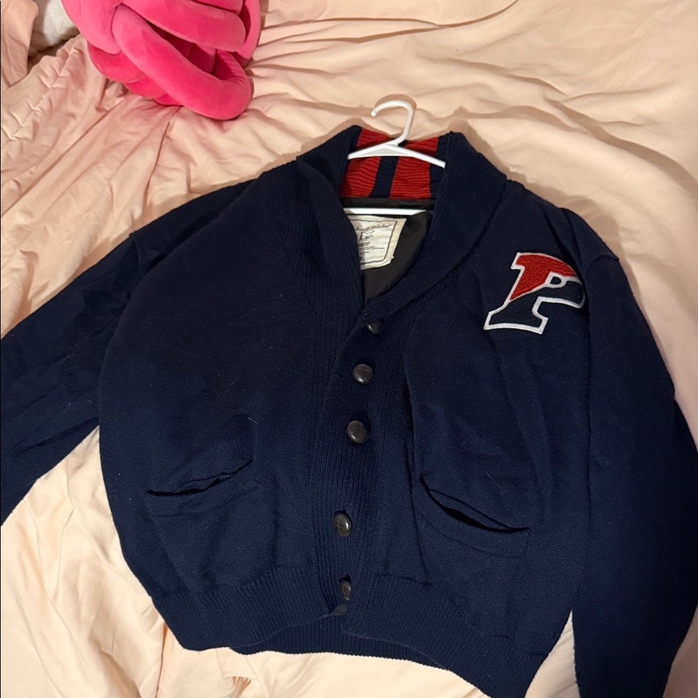 Men's Navy Cardigan Sweater